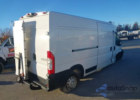 2023 Ram Promaster 2500 High Roof 159 Wb из США, поврежденный, VIN 3C6LRVDG8PE547078